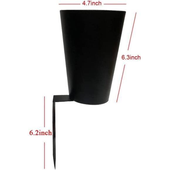 Cemetery Vase with a Stake, Cemetery Flower Vase with Floral Foam, Black - Picture 5 of 6